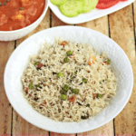 Peas Pulao in a Plate