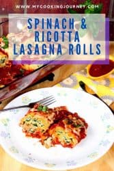 lasagna rolls in a plate