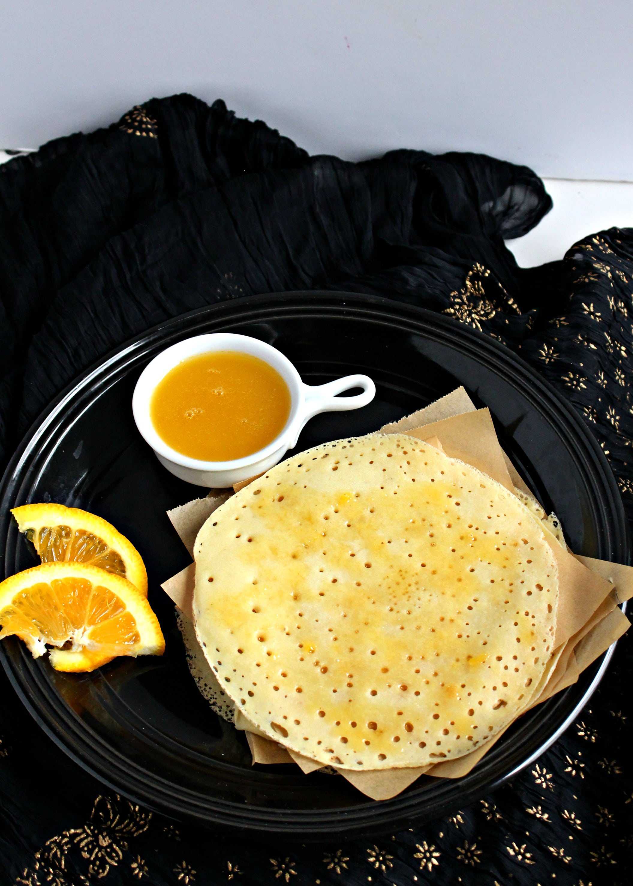 Baghrir with Orange Butter Sauce | Moroccan Semolina Pancake Baghrir with Orange Butter Sauce | Moroccan Semolina Pancake
