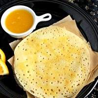 Baghrir with Orange Butter Sauce | Moroccan Semolina Pancake