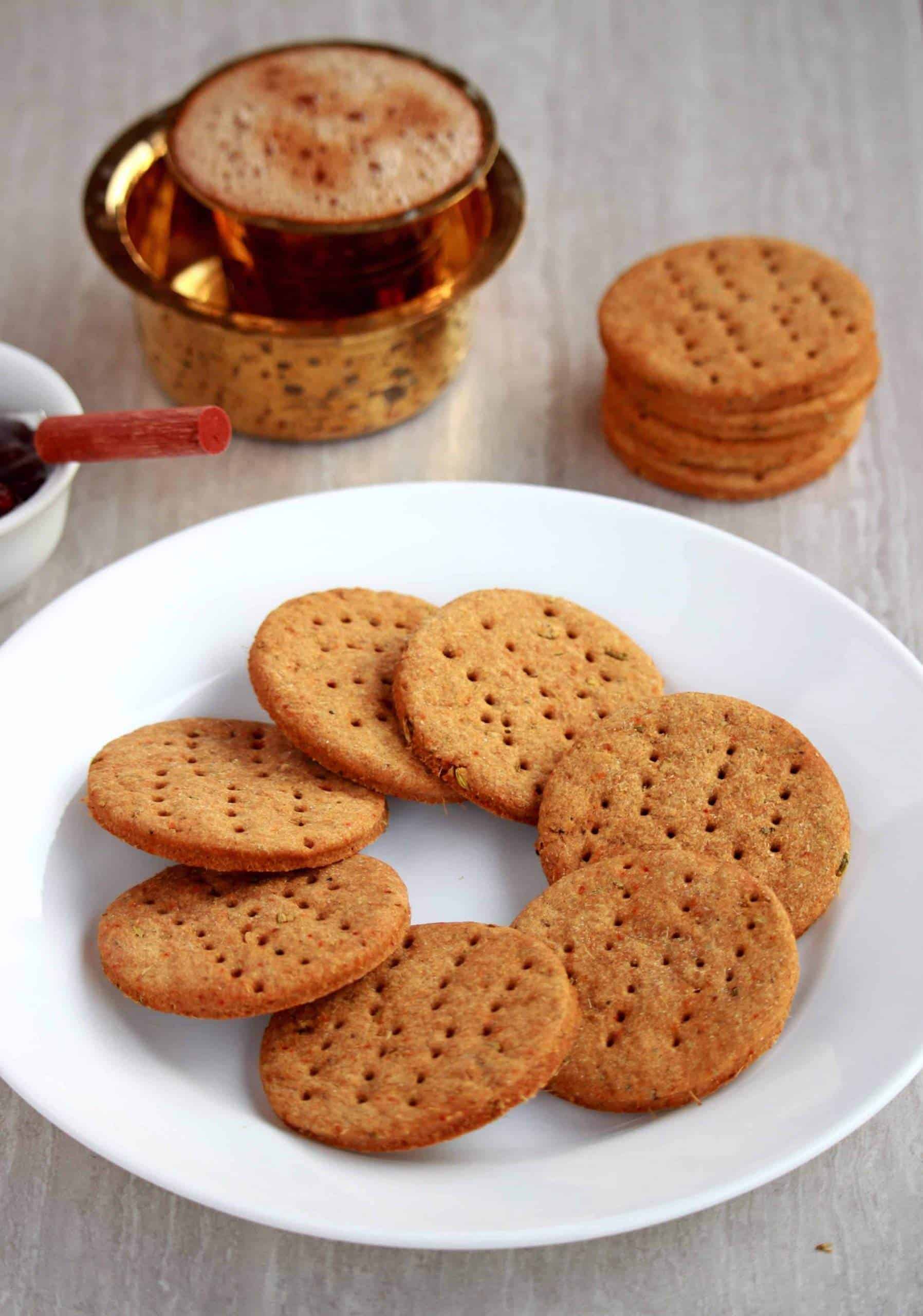 Jau Ki Papdi | Baked Barley Crackers