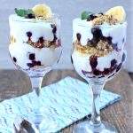 Yogurt Blueberry Banana Granola Parfait