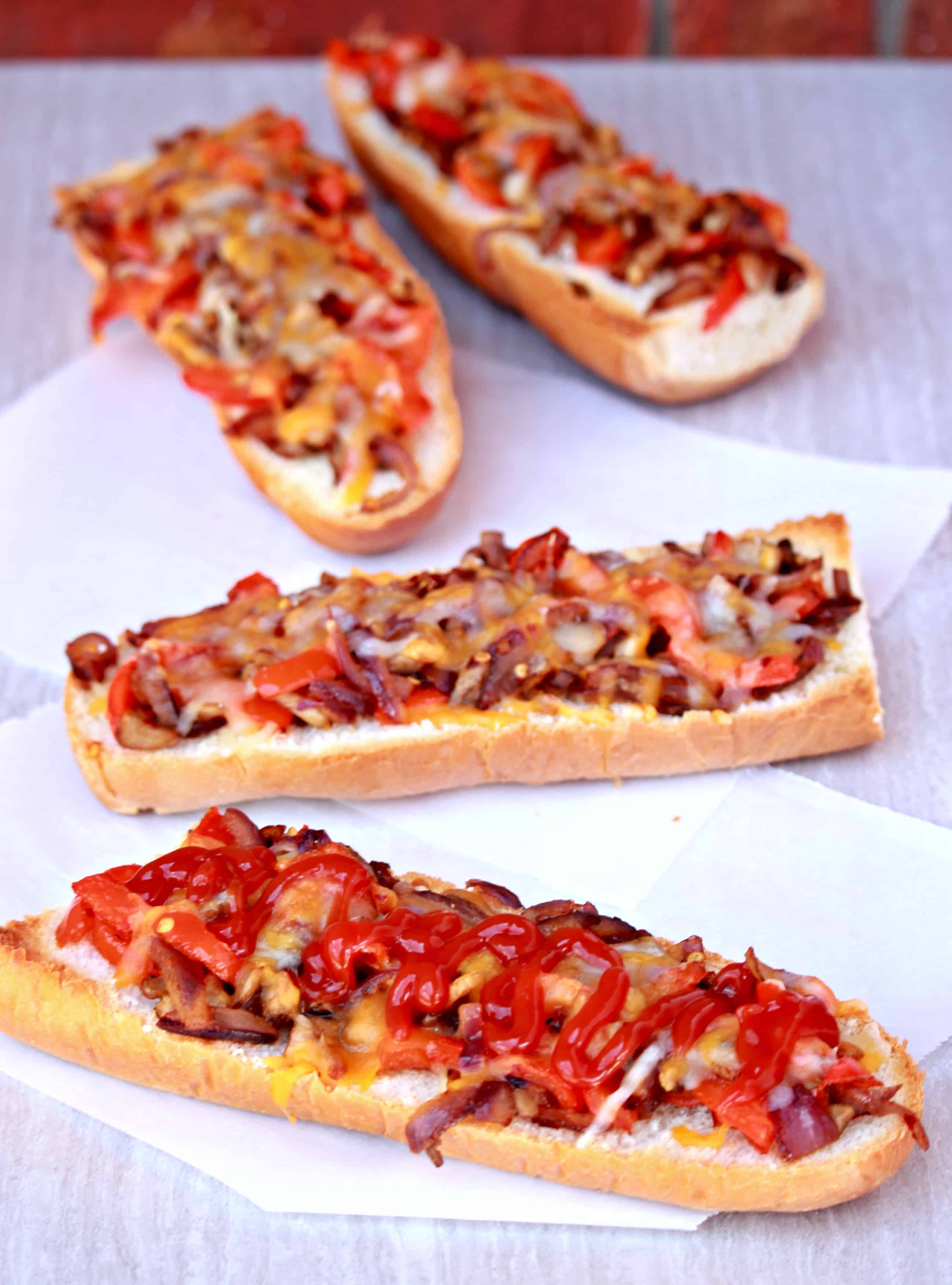Zapiekanka | Polish Open-Faced Sandwich Zapiekanka is served.