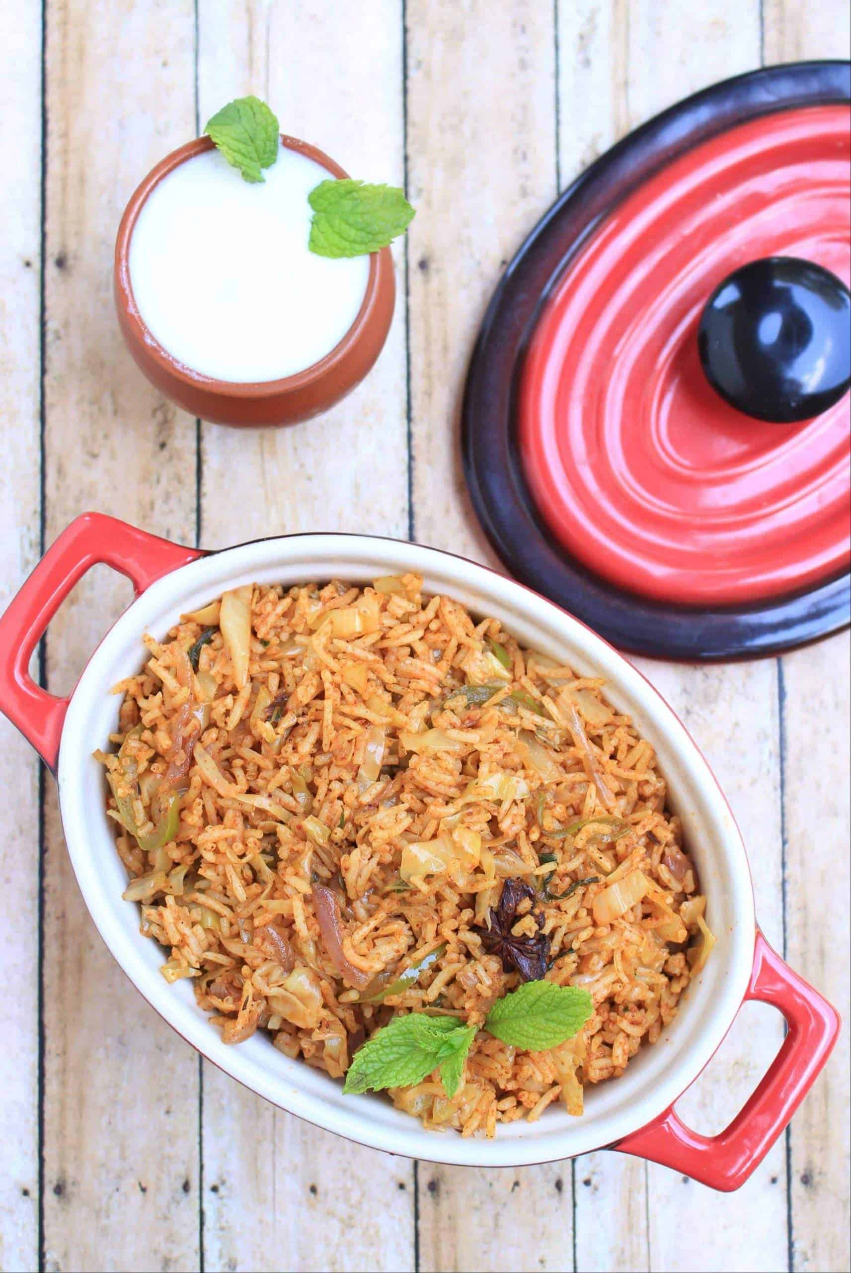 Simple Cabbage Biriyani | Spiced Cabbage Rice Simple Cabbage Biriyani | Spiced Cabbage Rice