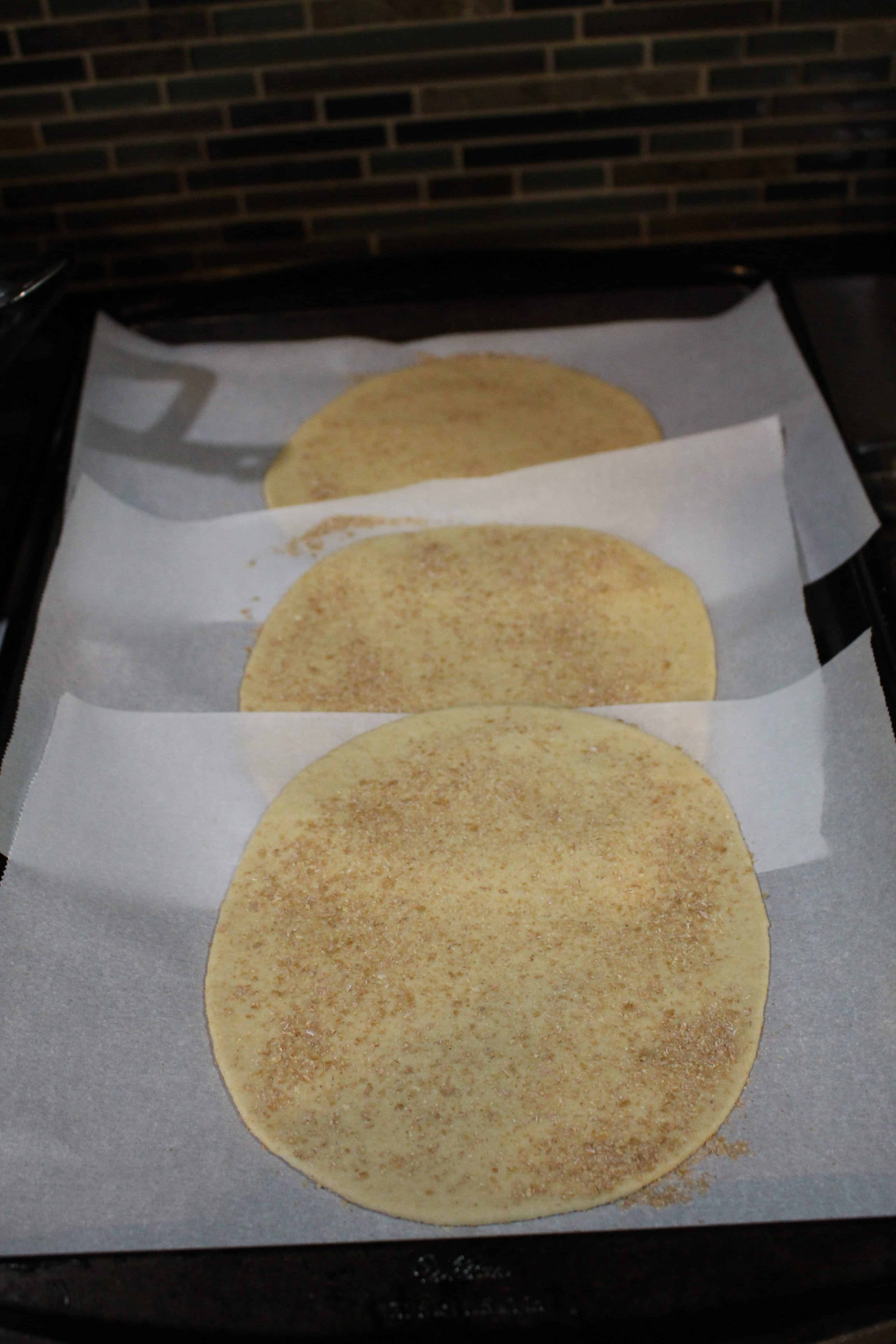 shaped dough on parchment paper