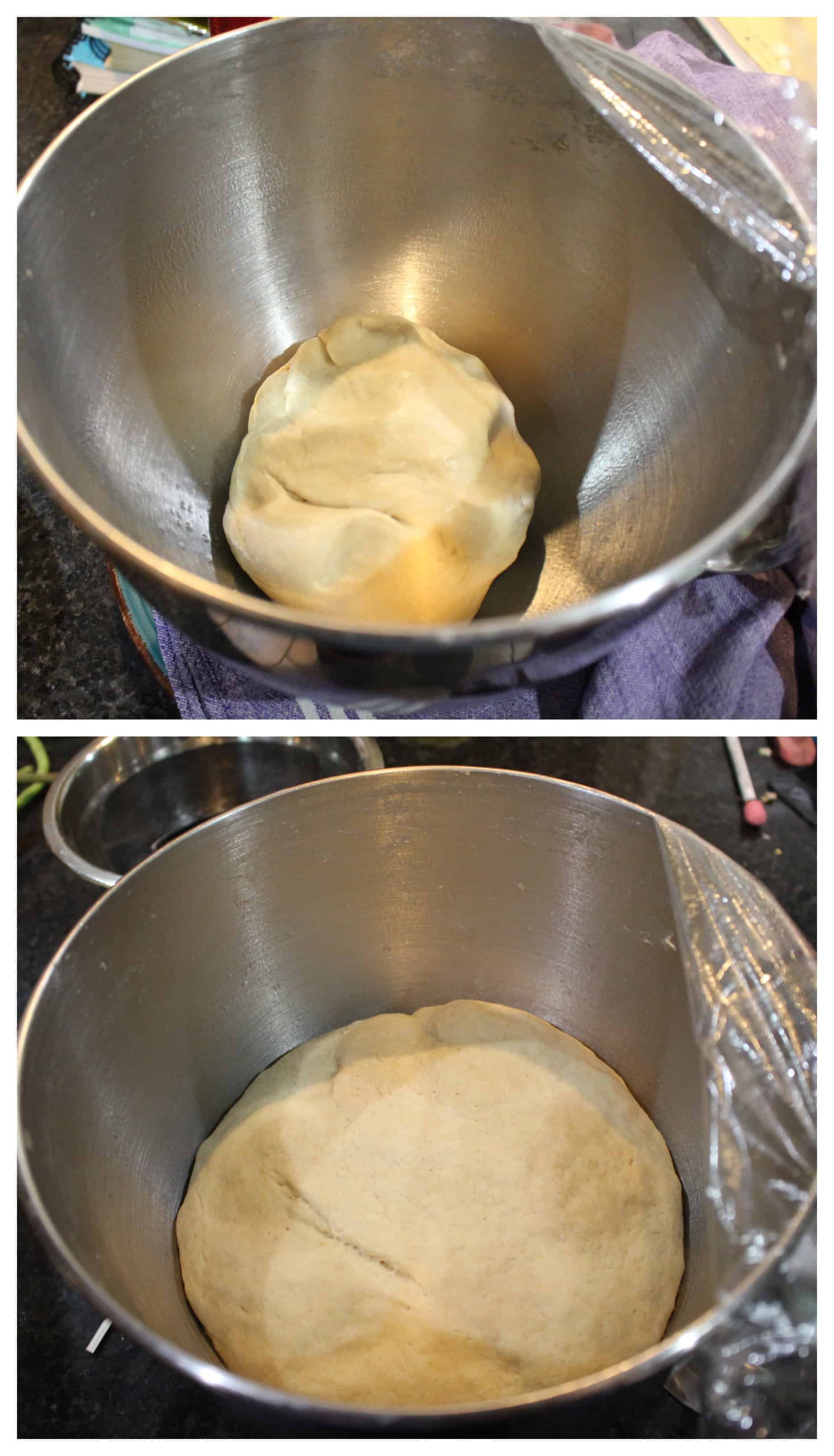 making dough for flatbread
