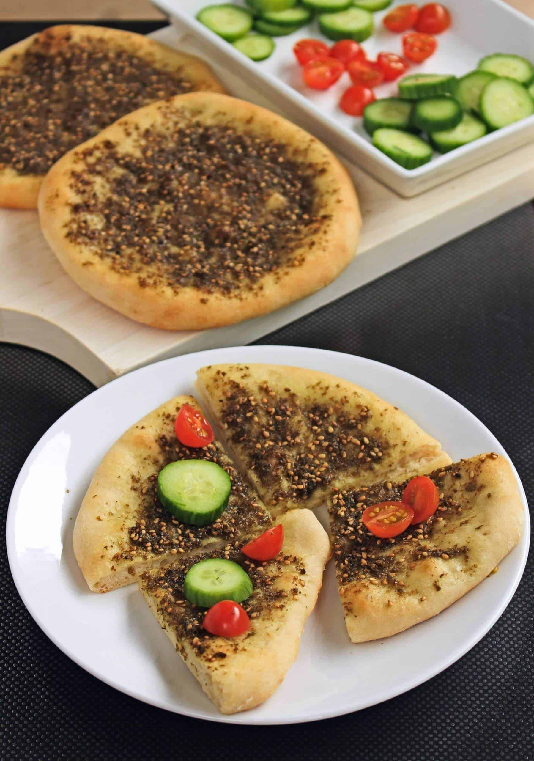 Zaatar Flatbread - Middle Eastern Flatbread - My Cooking Journey