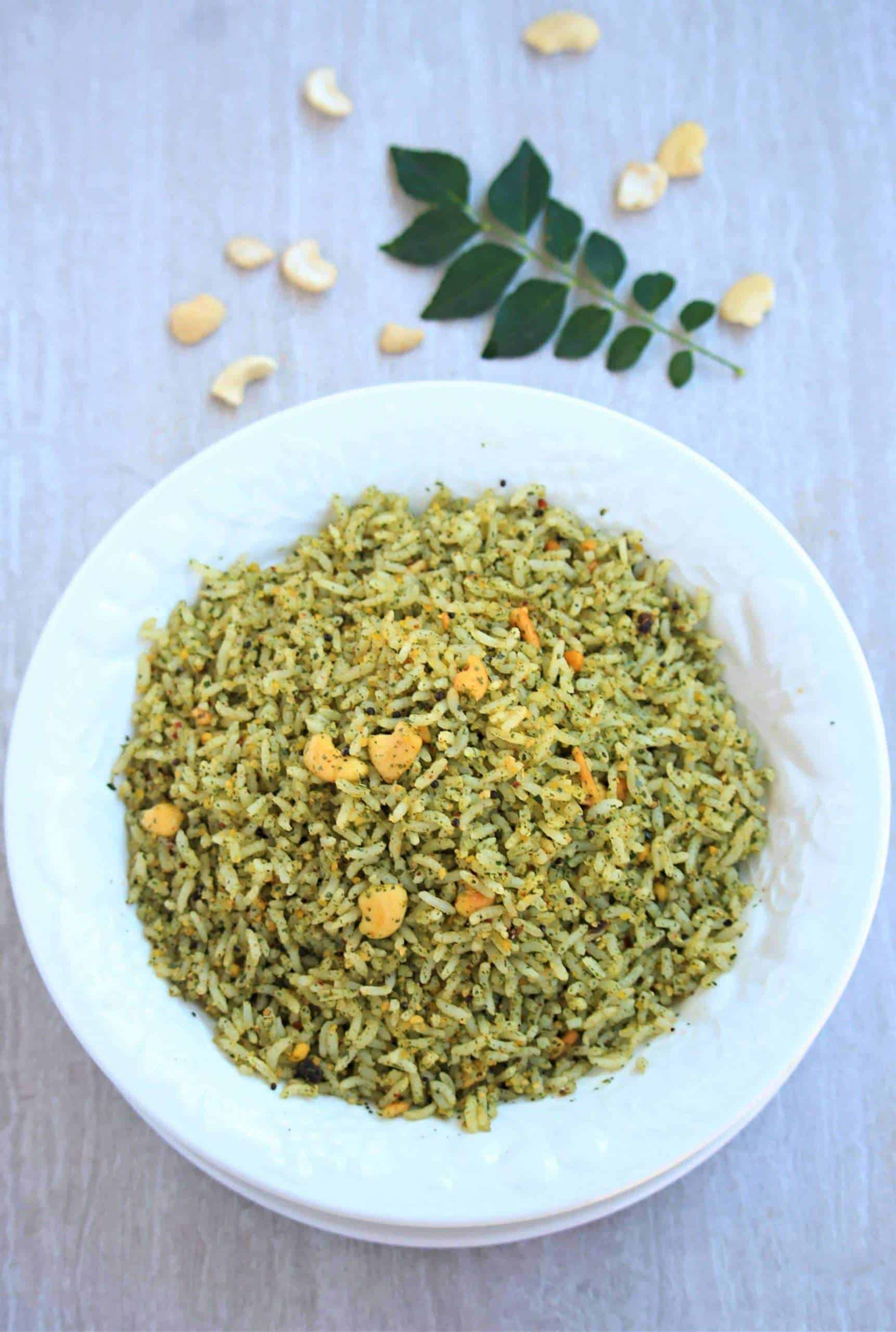 Karuveppilai Sadam | Spiced Curry Leaves Rice