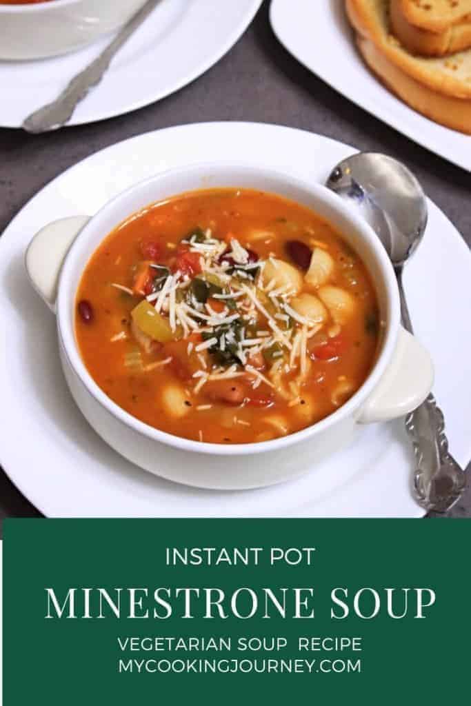 Instant Pot Vegetarian Minestrone Soup My Cooking Journey