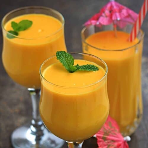 Quick and Easy Four Ingredient Mango Lassi - Shared Appetite