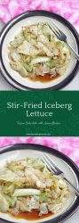Stir fried Iceberg lettuce pinterest image