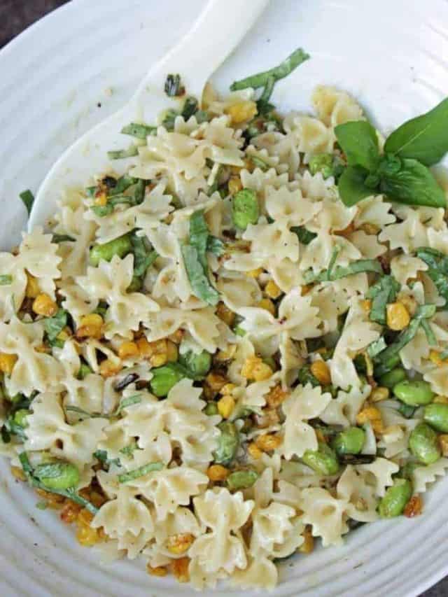 Pasta Salad With Roasted Corn And Edamame My Cooking Journey
