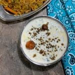 spinach raita with seasoning