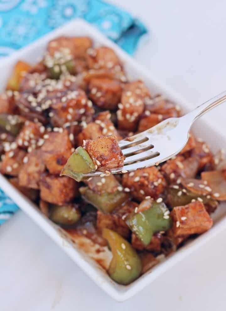 Spicy Fried Tofu Recipe | Air Fryer Tofu Stir Fry - My Cooking Journey