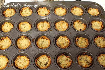 Baked Hash Brown Cups in a mould