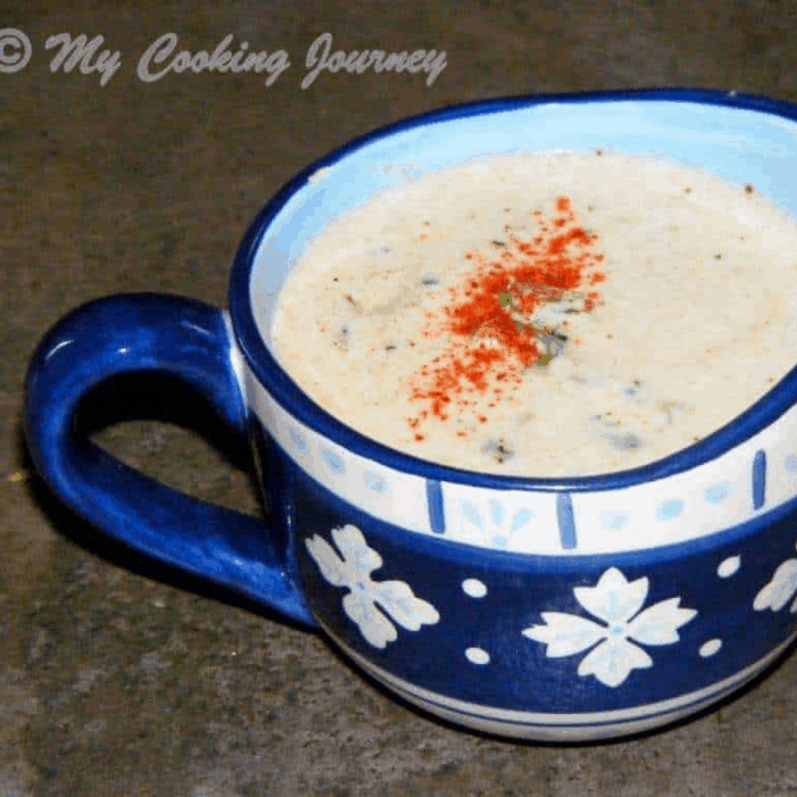 Mullangi Pachadi | Mooli Raita | Spiced Yogurt With Radish in a Cup