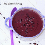 Black Rice Pudding in a bowl