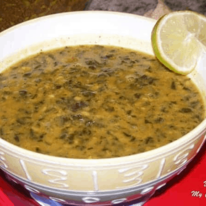 Dhal Palak in a bowl