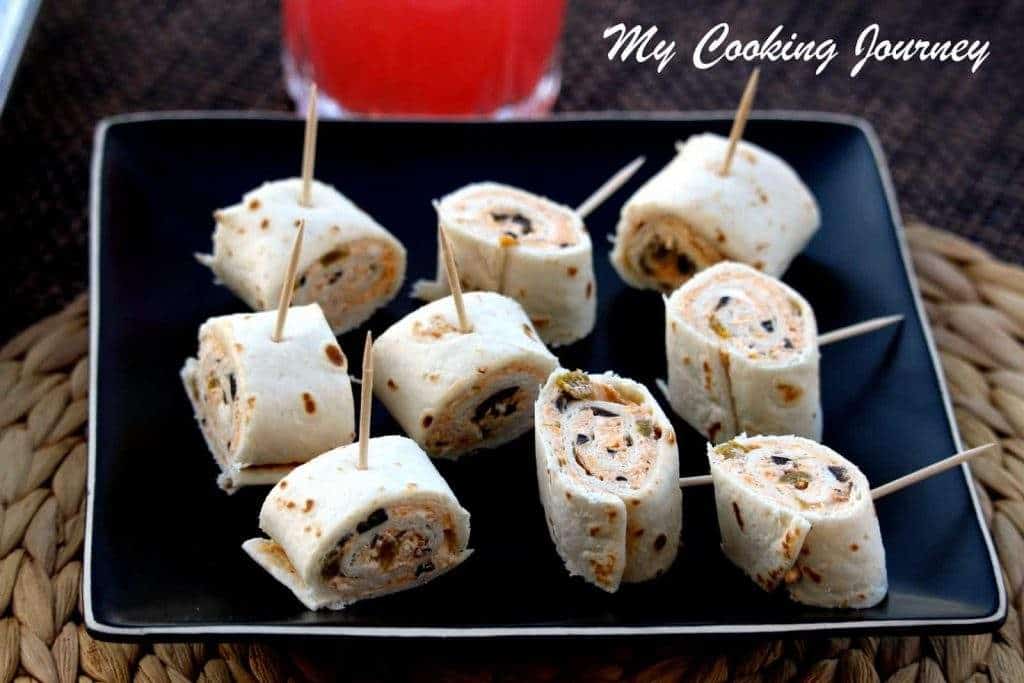 Fiesta Pinwheels – Simple Bite Sized Appetizer in a tray
