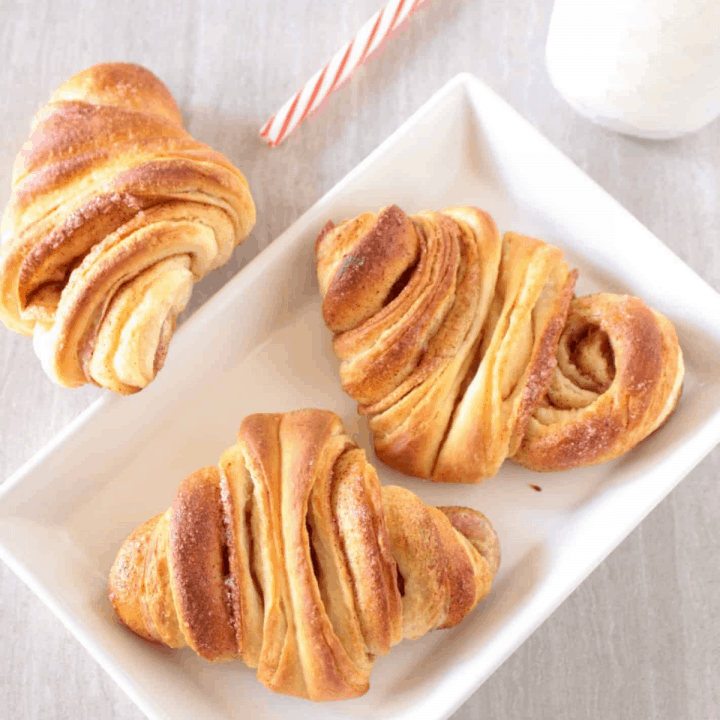 Franzbrötchen – German Croissant in a tray