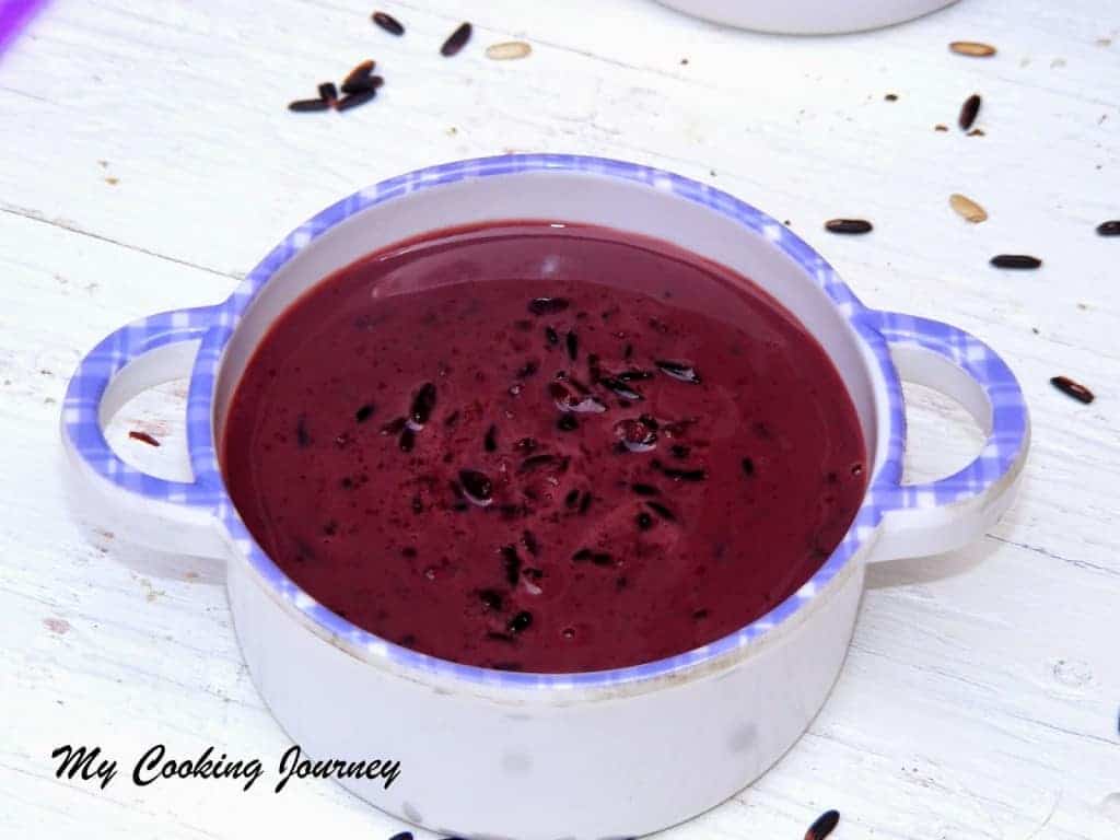 Black Rice Pudding in a cup
