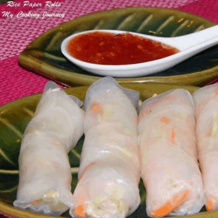 Rice Paper Roll in a tray