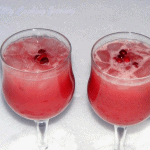 Pomegranate And Orange Juice in a glass