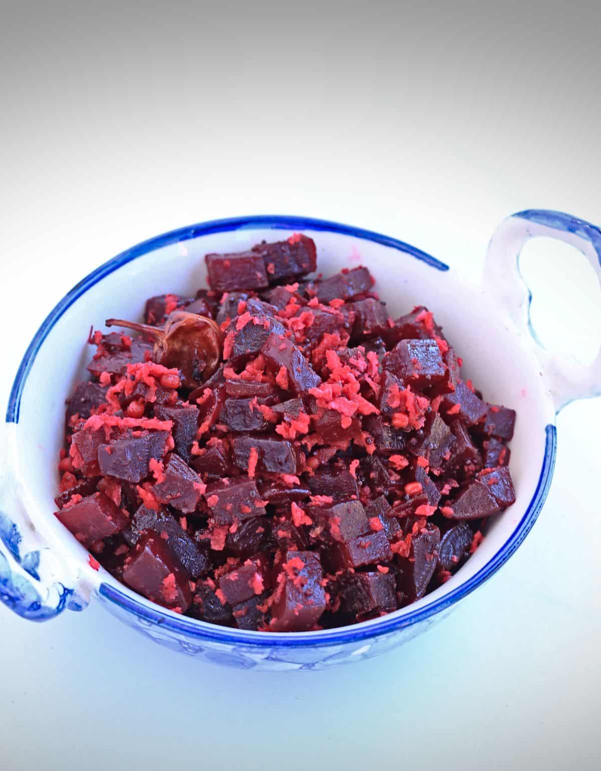 Beetroot poriyal with coconut