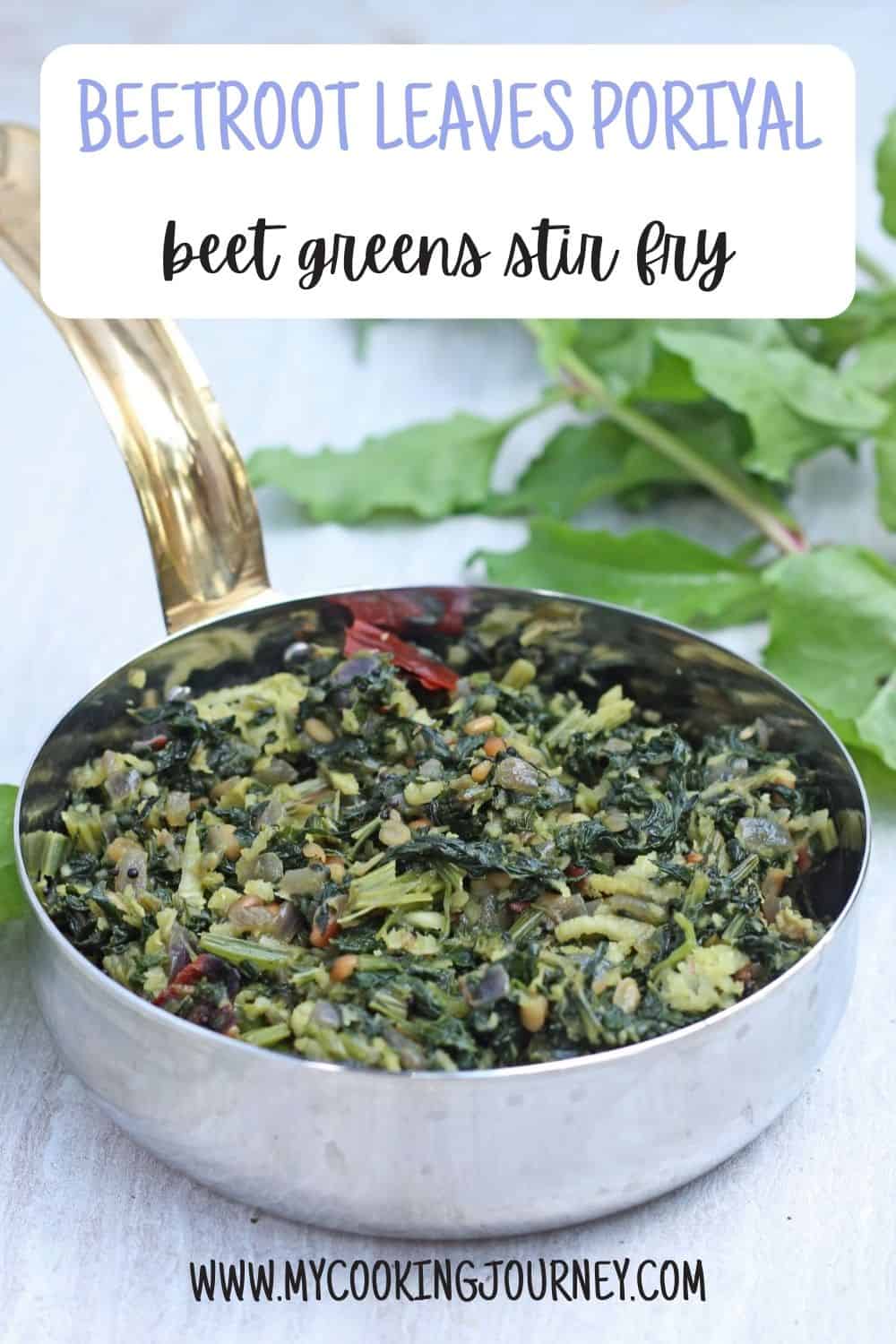 Beetroot Leaves Poriyal Beet Greens Stir Fry My Cooking Journey