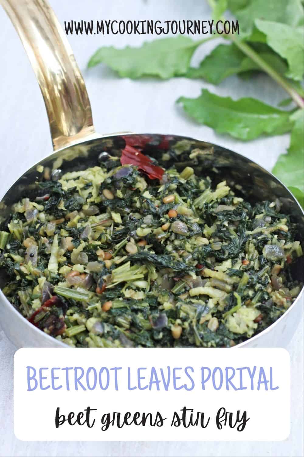 Beetroot Leaves Poriyal Beet Greens Stir Fry My Cooking Journey