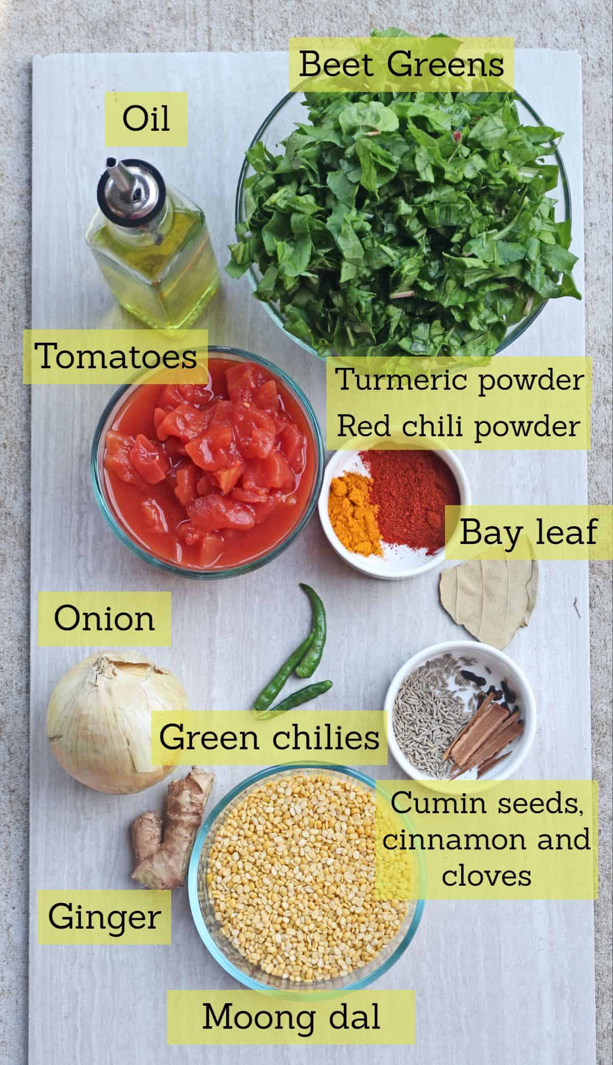ingredients needed to make dal
