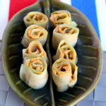 Cucumber Rolls beautifully served in a bowl