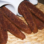 Oats And Chocolate Biscotti served in a cup