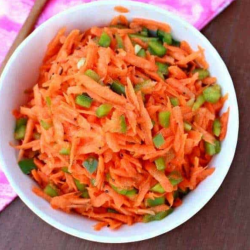 Carrot Bell Pepper Kosumalli / Salad served in a bowl