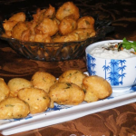 Thavala Vadai & Thengai Chutney | Lentil Fritters & Coconut Chutney served in a dish