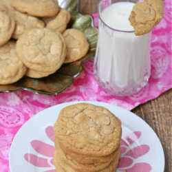White Chocolate Macadamia Nut Cookies served in a dish