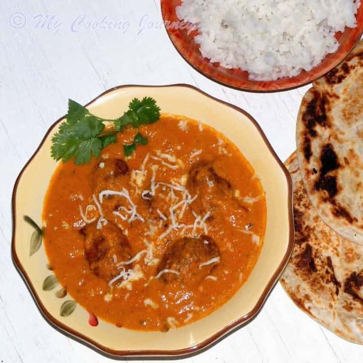 Malai Kofta with sides - Featured Image