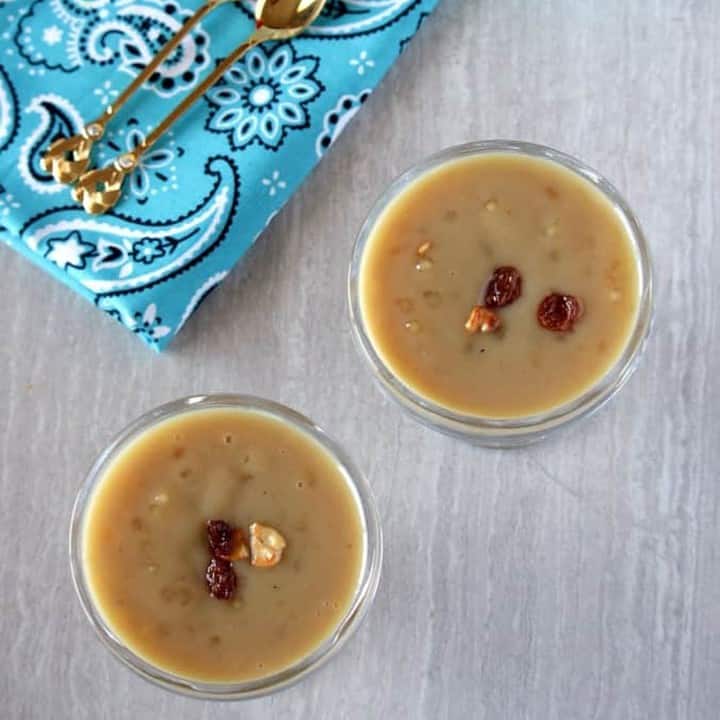 Jevarisi Payasam in two glass cups - Featured Image