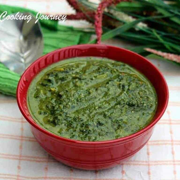 Thayir Keerai in a red bowl - Featured Image