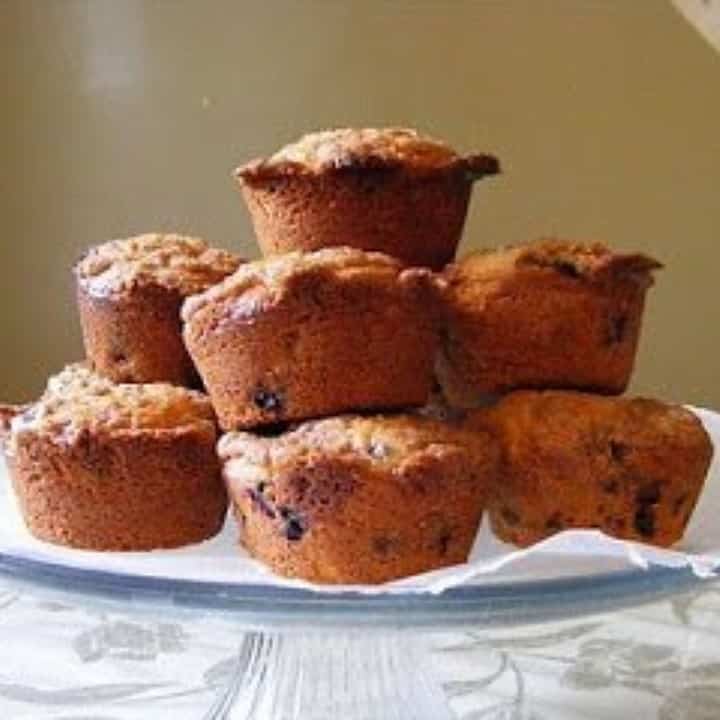 Stacked Blueberry Muffin with Cinnamon Crumb topping - Featured Image