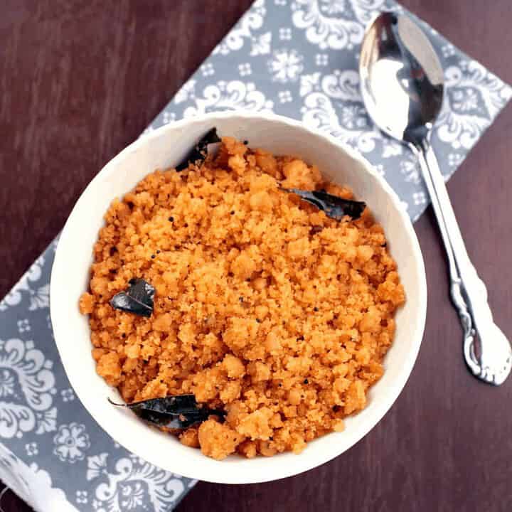 Kozhama Upma in a white bowl - Feature Image