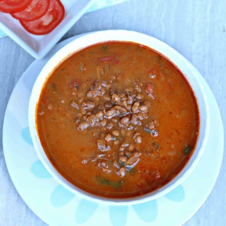 Horse Gram Subzi in a white bowl - Feature Image
