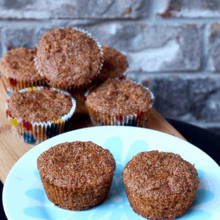 Jackfruit Semolina Muffins in wooden board and white plate - Featured Image