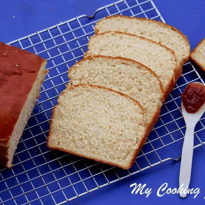 Sliced Buttermilk Bread on a rack - Feature Image