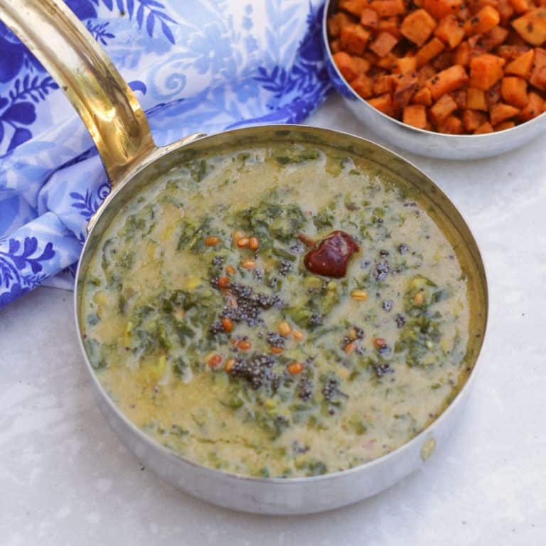 featured image for kale poricha kuzhambu.