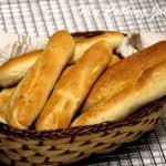 Olive Garden Style Breadsticks in a basket - Feature Image